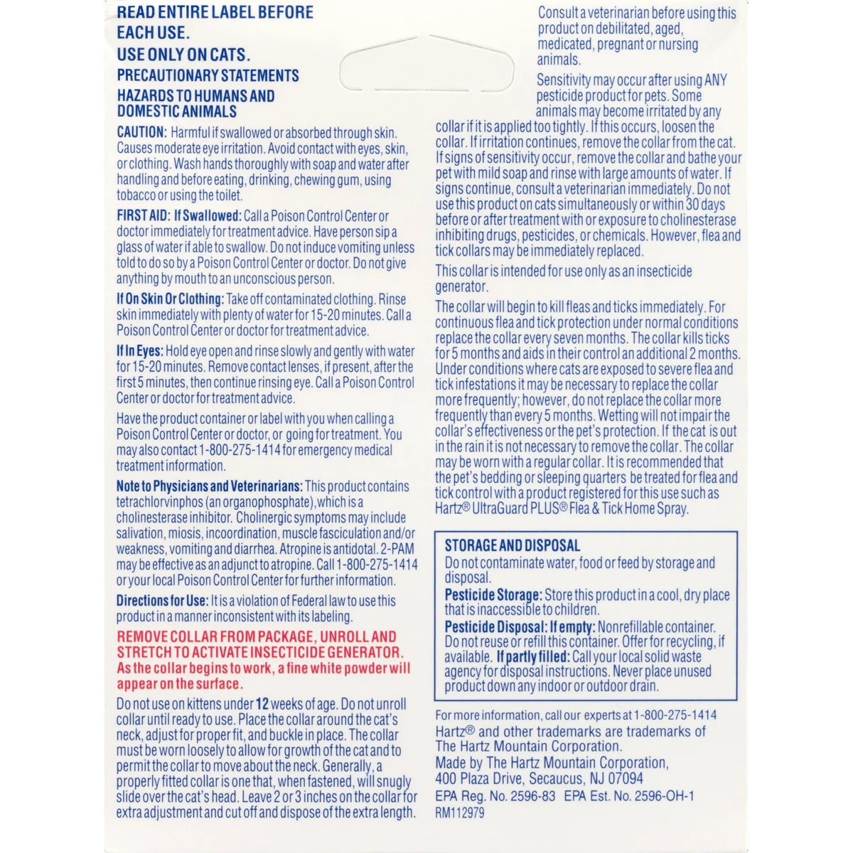 Hartz Ultra Guard Flea And Tick Collar For Cats And Kittens 7 Months Protection O.4Oz (Pack of 48)