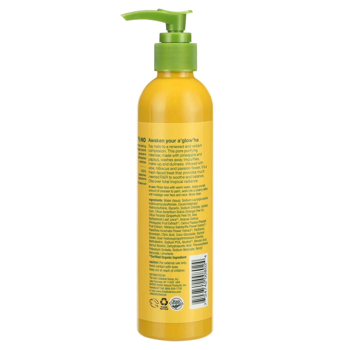 Alba Botanica Hawaiian Pineapple Enzyme Facial Cleanser 8Oz (Pack of 6)