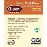 Celestial Seasonings Herbal Tea Country Peach Passion 20 Tea Bags 1.4Oz (Pack Of 6)