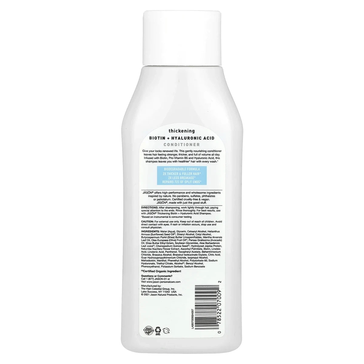 Jason Natural Biotin Hair Fortifying Conditioner 16Oz (Pack of 12)