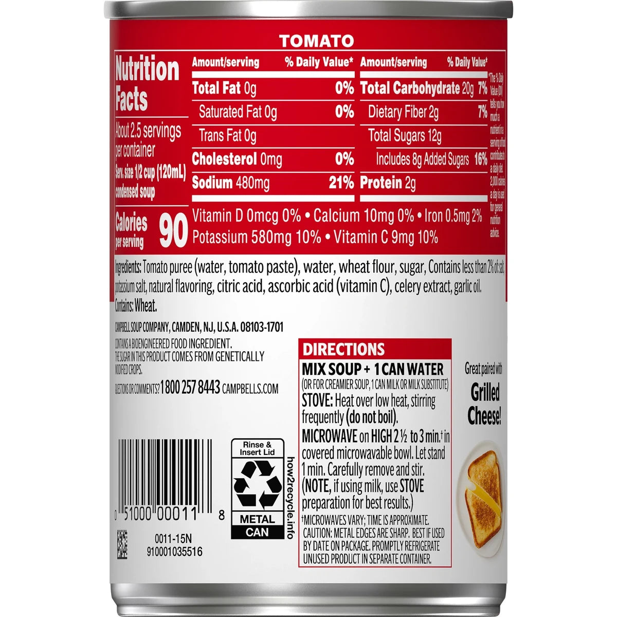 Campbell's Condensed Soup Tomato 10.75Oz (Pack of 48)