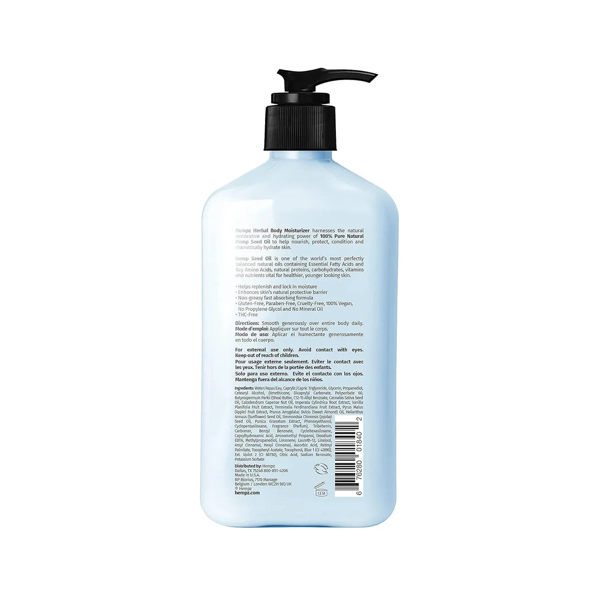 Hempz Triple Moisturizer Herbal Whipped Body Creme 17Oz (Pack of 12)