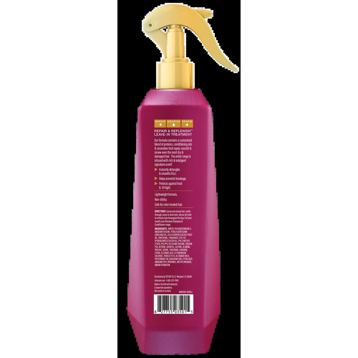 Infusium Original Leave In Treatment Spray for All Hair Types with Avocado & Olive Oils 11Oz (Pack of 6)