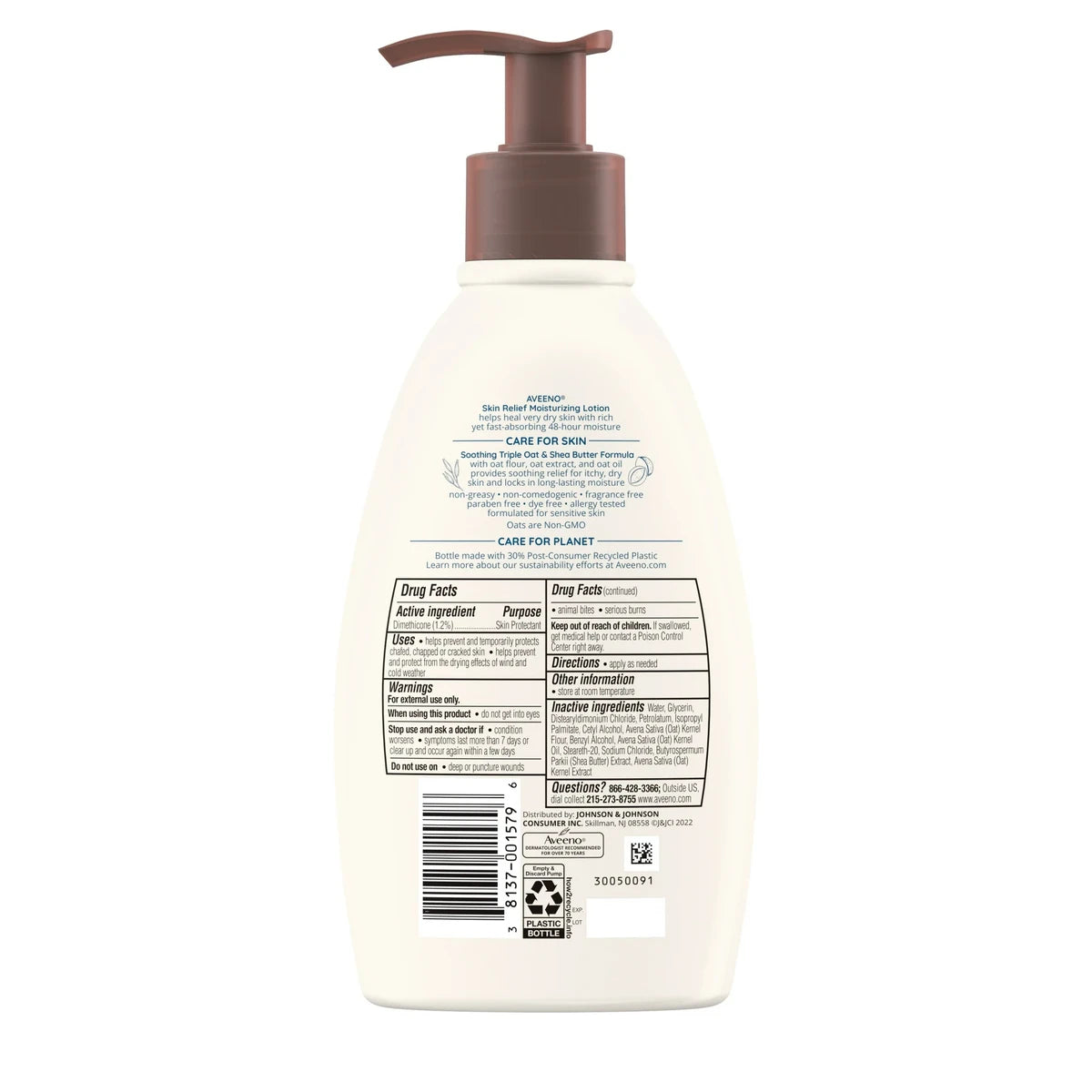 Aveeno Skin Relief 24-Hour Moisturizing Lotion 12Oz (Pack of 12)