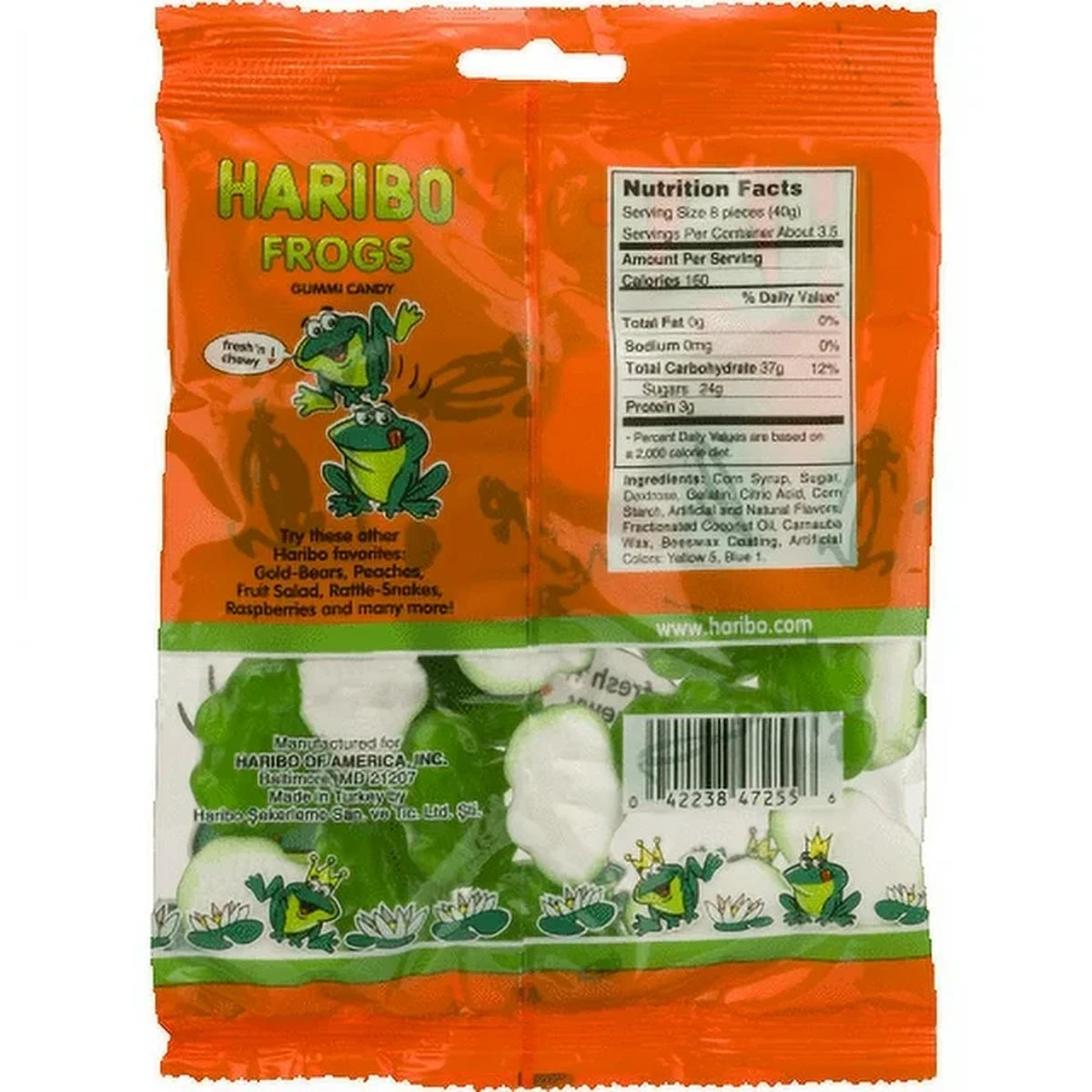 Haribo Frogs Gummi Candy 5Oz (Pack of 12)