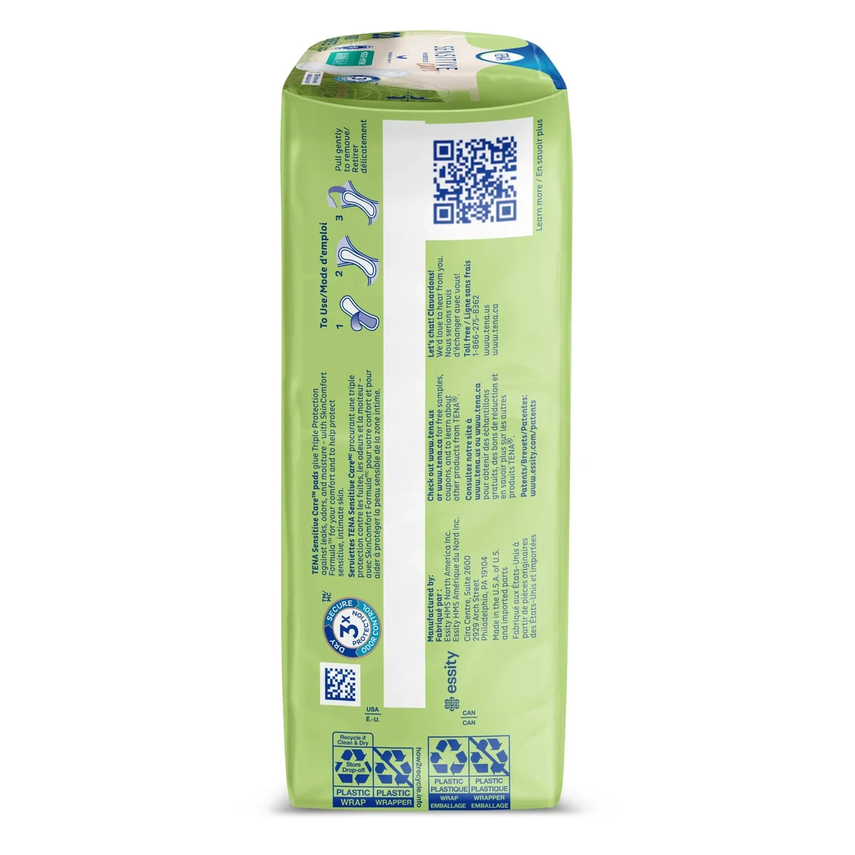 Tena Intimates Extra Coverage Overnight Incontinence Pads 10.23Oz (Pack of 6)