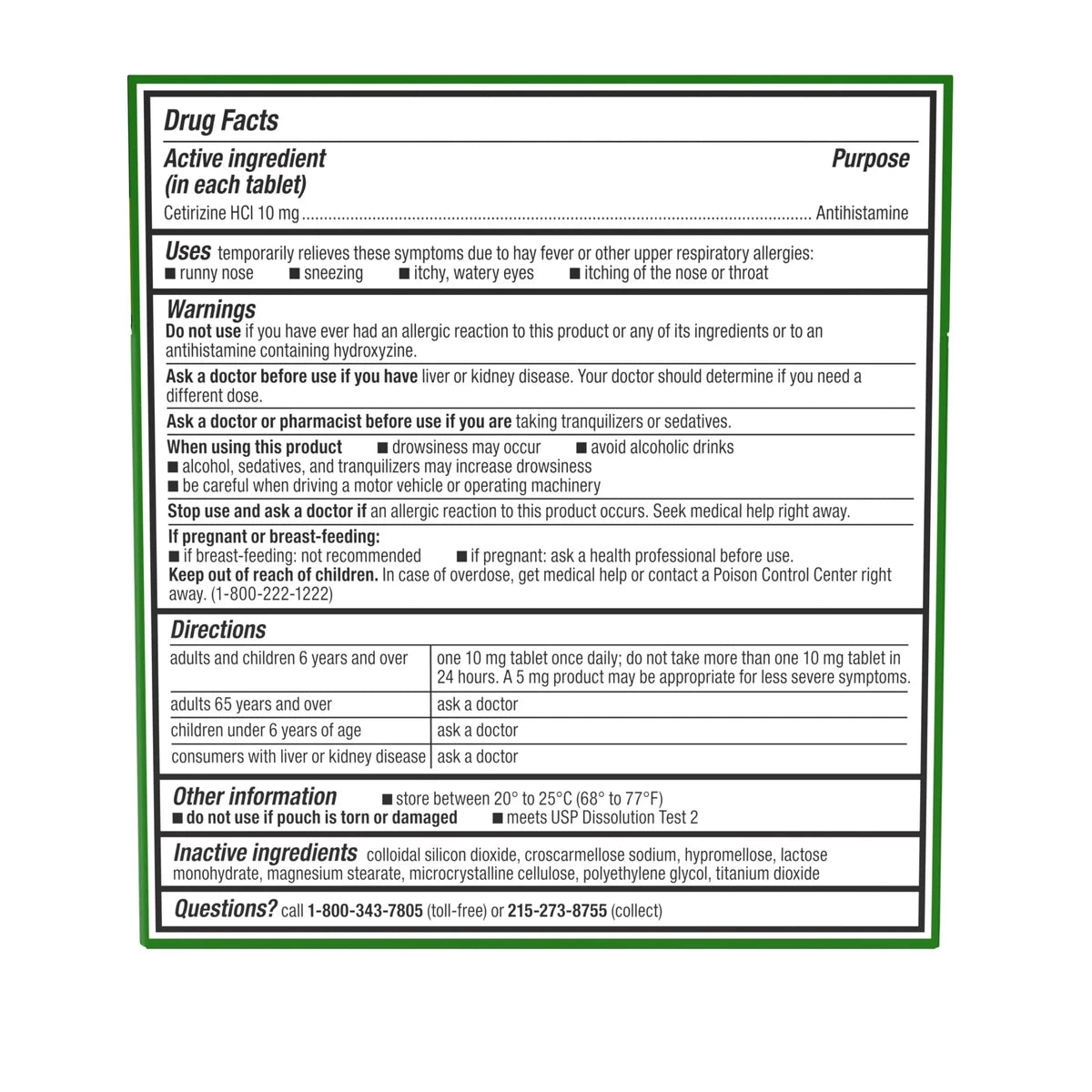 Zyrtec 24 Hour Allergy Relief 10 Mg Tablets For Indoor Outdoor5 Ea 1.28Oz (Pack of 36)