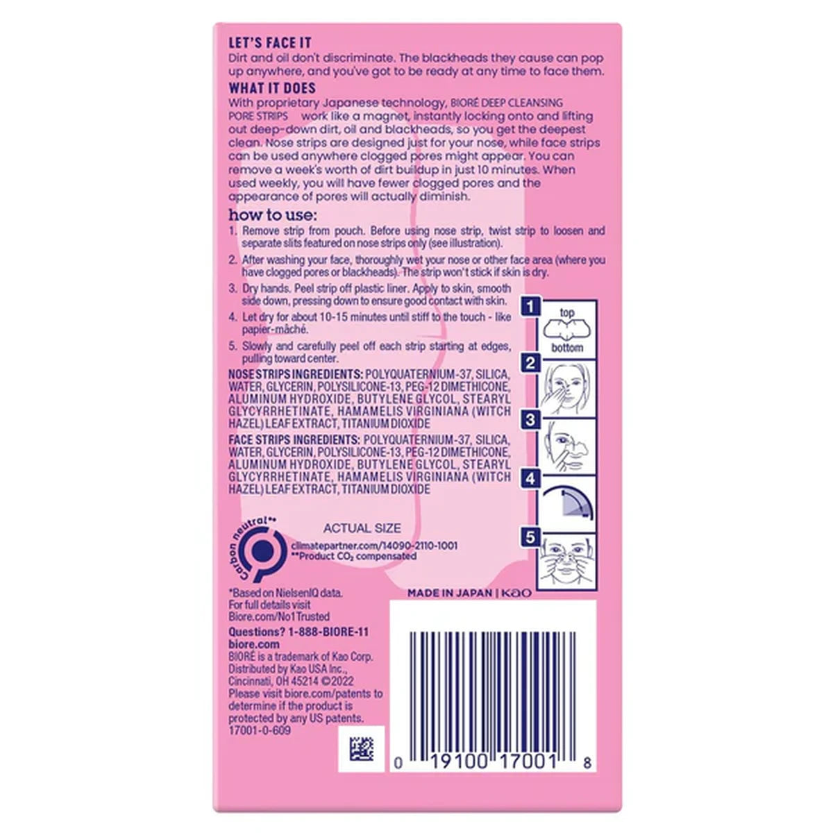 Biore Deep Cleansing Pore Strips 1.6Oz (Pack of 12)
