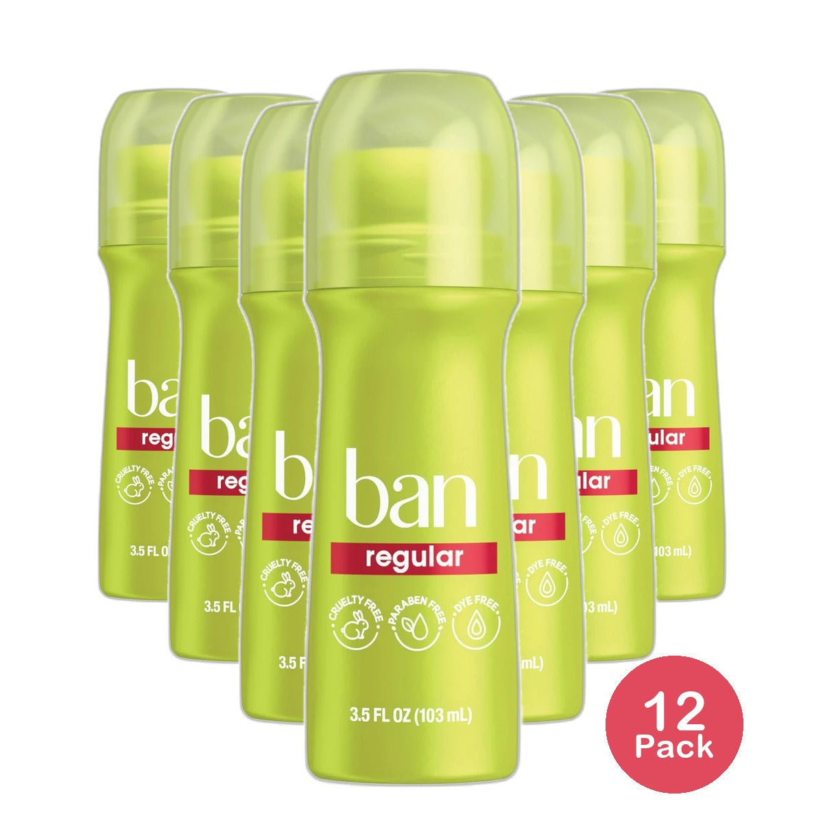 Ban Antiperspirant and Deodorant Original Roll On Regular 3.5Oz (Pack of 12)