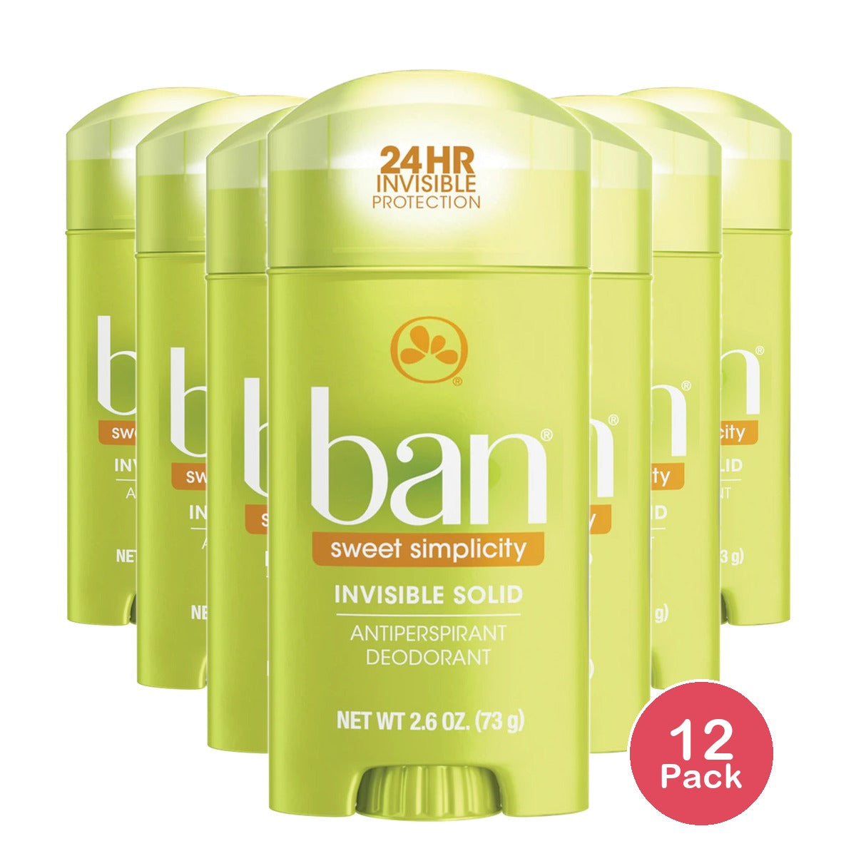 Ban Invisible Solid Anti-Perspirant And Deodorant Sweet Simplicity 2.6Oz (Pack of 12)