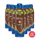 Banana Boat Dry Oil Clear Sunscreen Spray SPF 8 6 Oz (Pack of 12)