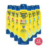Banana Boat Kids Max Protect & Play Sunscreen Spray SPF 100 Kids Sunscreen Spra 6Oz (Pack of 12)