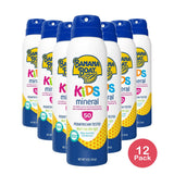 Banana Boat Kids Mineral Sunscreen Spray SPF 50, 100% Mineral Spray Sunscreen Kids, Sunblock, 5 oz (Pack of 12)