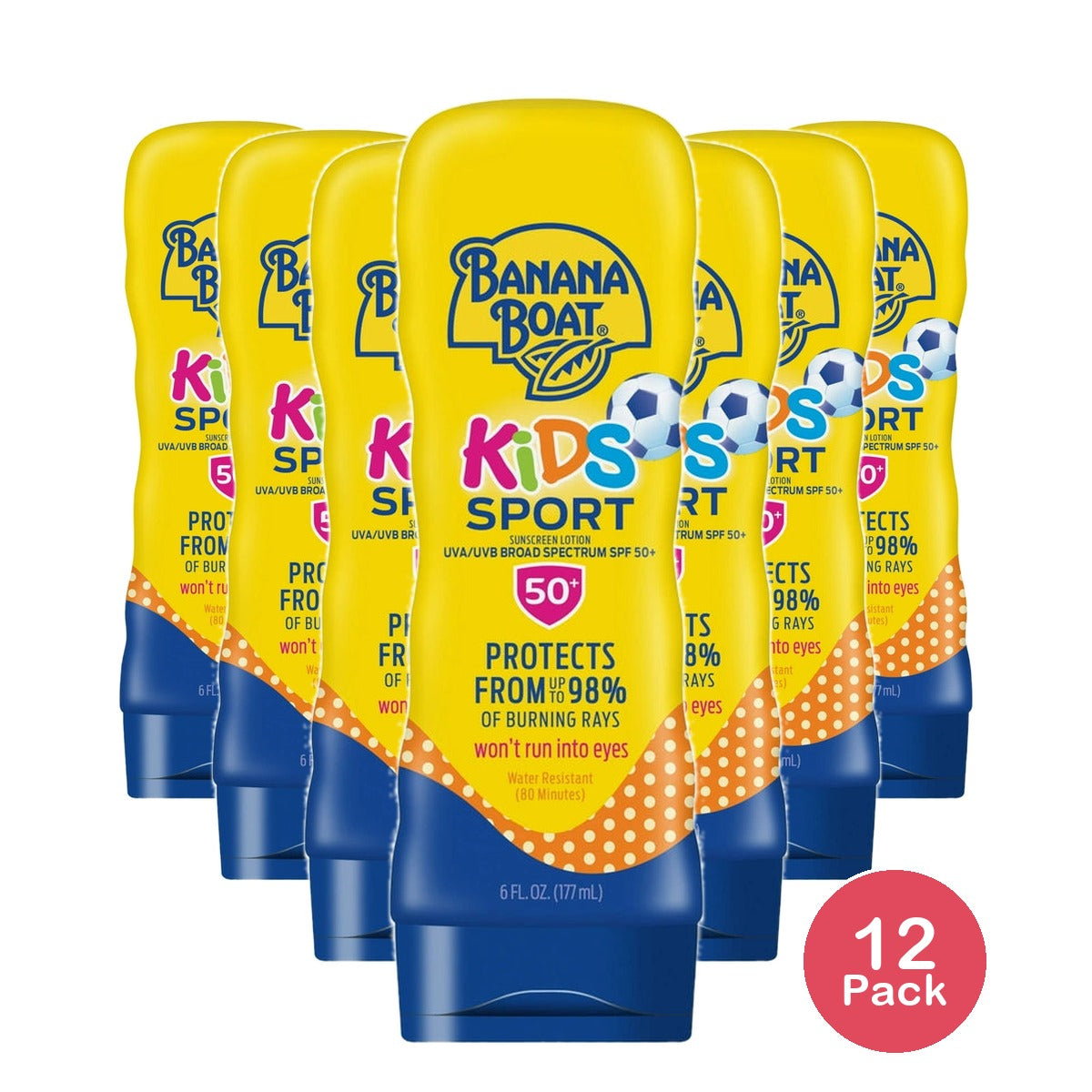 Banana Boat Kids Sport Sunscreen Lotion - SPF 50+ 6 fl OZ (Pack of 12)