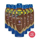 Banana Boat Protective Dry Oil Spray Broad Spectrum SPF 15 with Coconut Oil 6Oz (Pack of 12)