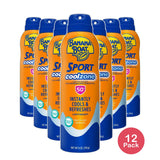 Banana Boat Sport Performance Cool Zone Broad Spectrum Sunscreen Spray SPF 50 6Oz (Pack of 12)