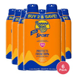 Banana Boat Ultra Sport Clear Spray Sunscreen SPF 50 6 Oz (Pack of 6)