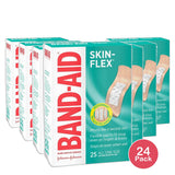 Band Aid Brand Skin Flex Adhesive Bandages All One Size 0.5Oz (Pack Of 24)