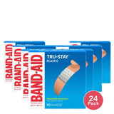 Band-Aid Brand Tru-Stay Plastic Adhesive Bandages All One Size 60 Ct (Pack of 24)