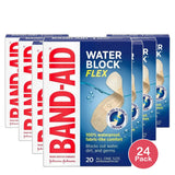 Band Aid Water Block Adhesive Bandages 0.63Oz (Pack Of 24)