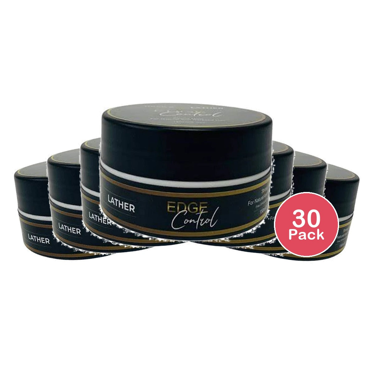 BASK & LATHER Edge Control Hair Gel  Strong Hold  Thick Edges  Styling Gel  Non- 5.3 Oz (Pack of 30)