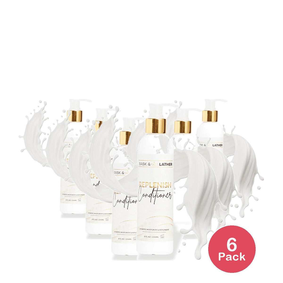 Bask & Lather Replenishing Conditioner 8 Oz (Pack of 6)