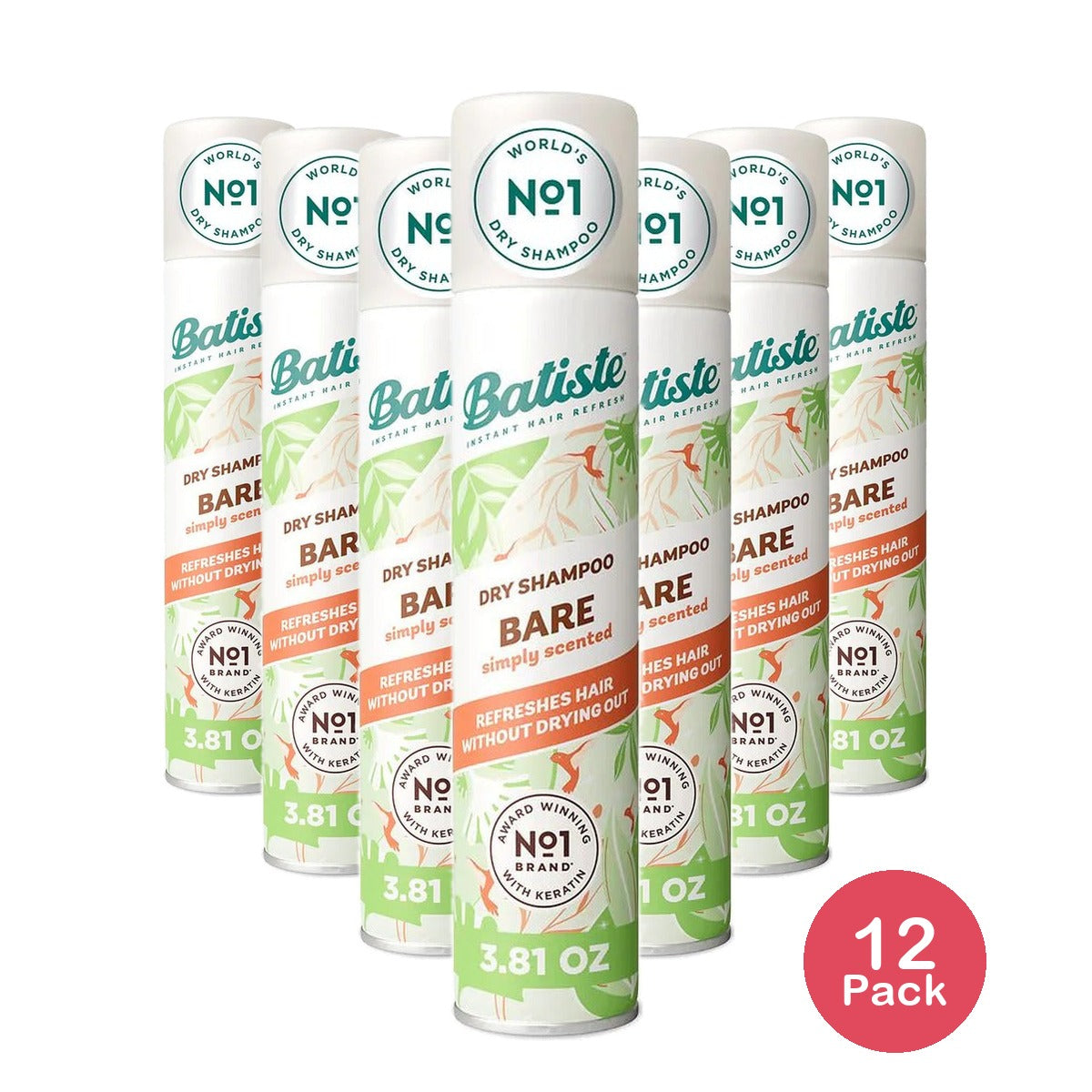 Batiste Bare Dry Shampoo 3.81 Oz (Pack of 12)