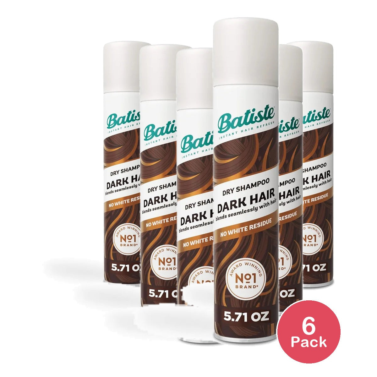 Batiste Dry Shampoo Dark Hair 5.71 oz (Pack of 6)