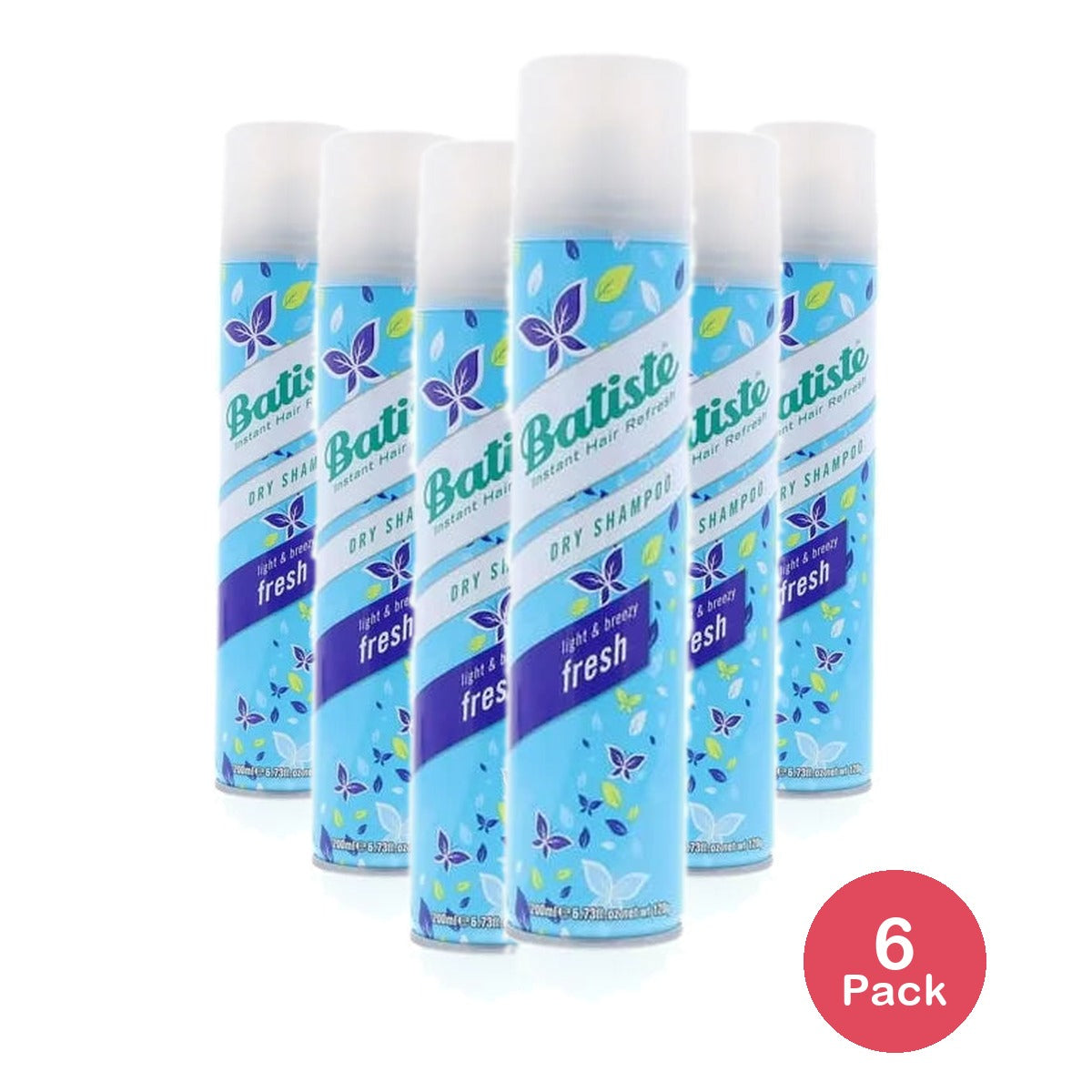 Batiste Dry Shampoo Fresh Fragrance 6.73Oz (Pack of 6)