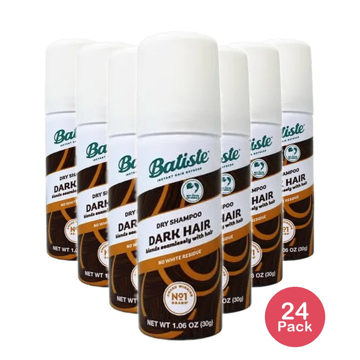 Batiste Dry Shampoo Plus Hint of Color Dark Brown 1.6Oz (Pack of 12)