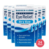 Bausch & Lomb Eye Drops For Dry Eyes & Redness Relief, Transparent, 0.5 Fl Oz (P (Pack Of 24)