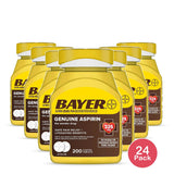 Bayer Genuine Pain Reliever 325mg &amp; Fever Reducer Tablets - Aspirin (NSAID) - 200 (Pack of 24)