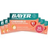 Bayer Low Dose Chewable 81mg Aspirin Tablets Orange 36 Count (Pack of 36)
