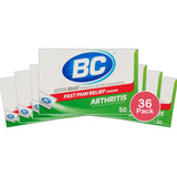 Bc Arthritis Fast Pain Relief On the Go Powder Stick 50Ea 3.2oz (Pack of 36)