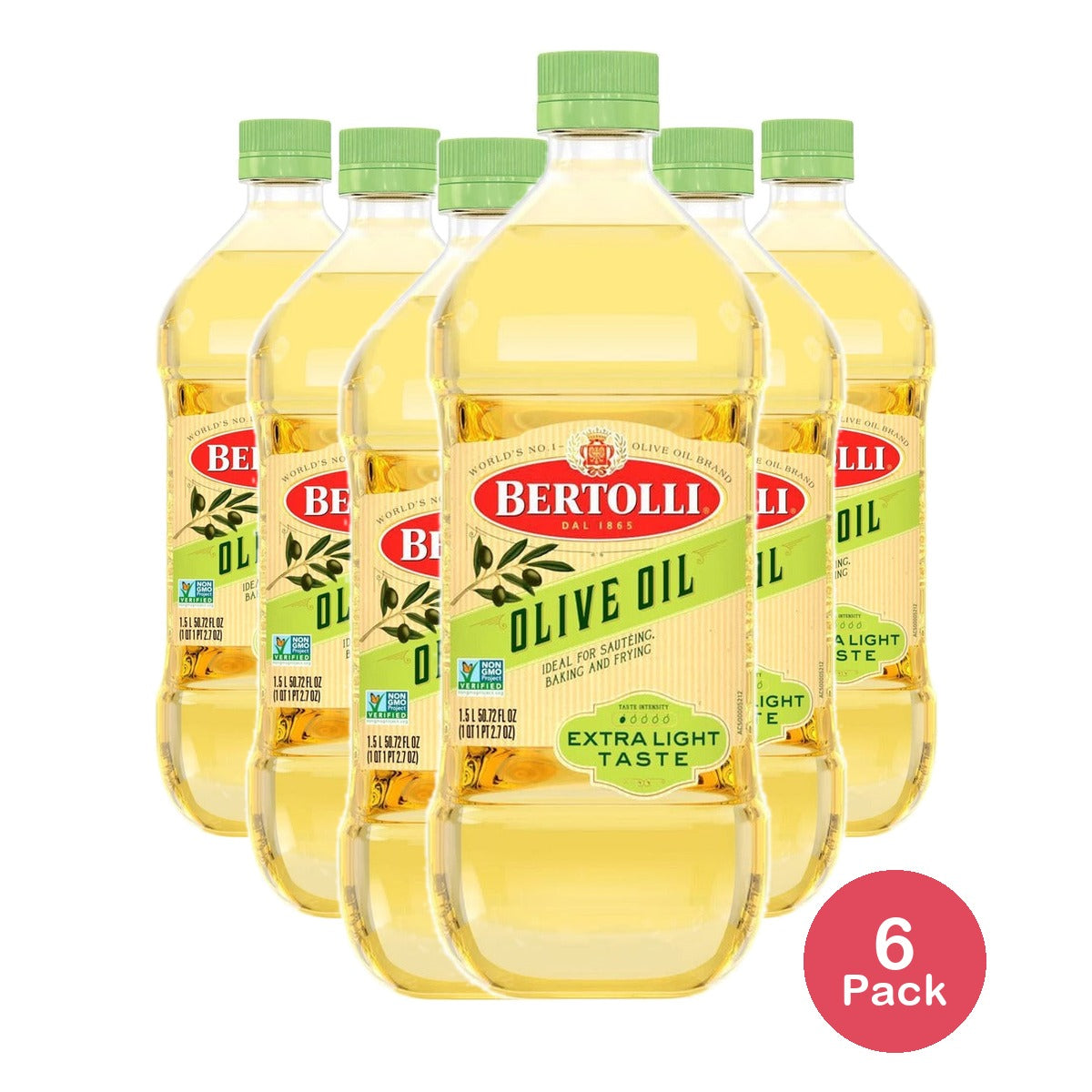 Bertolli Extra Light Olive Oil 51 Oz (Pack of 6)