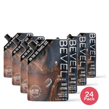 Bevel All Day Body Lotion for Men with Shea Butter & Argan Oil, On-The-Go Pouch – 3.4 Fl. Oz (Pack of 24)