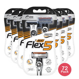 BiC Flex 5 Mens Shaver 5 Bladed Razor Heads 3.52Oz (Pack of 72)