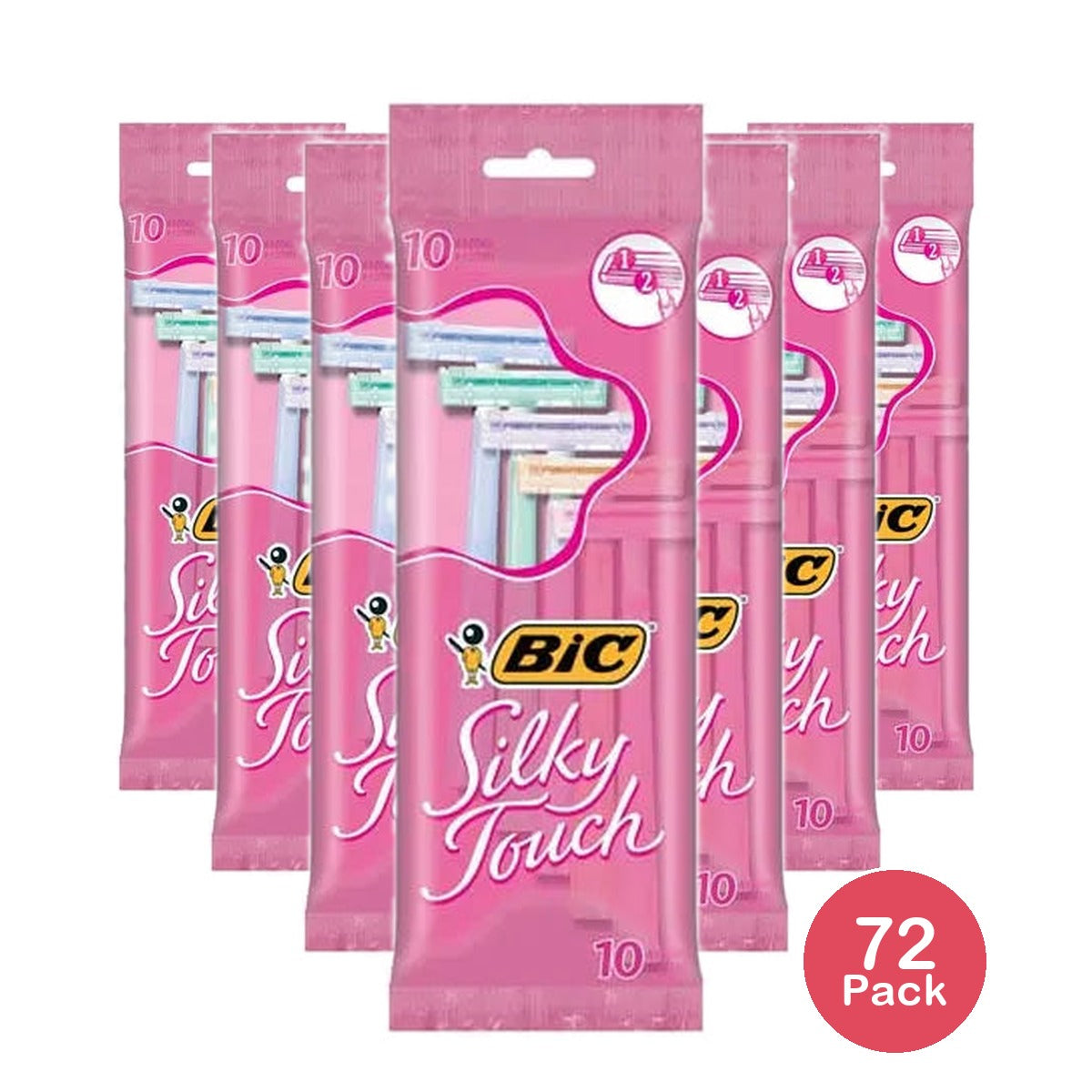 Bic Silky Touch Twin Select Shavers 1.44Oz (Pack of 72)