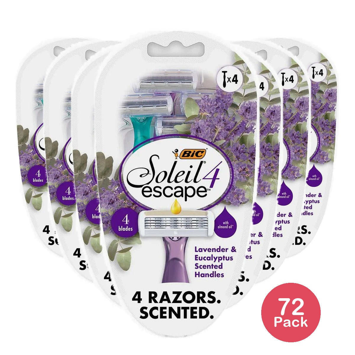 BIC Soleil Escape 4-Blade Women's Razors (Pack of 72)