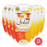 Bic Soleil Sensitive Skin Triple Blade Disposable Razor For Women 4.96Oz (Pack of 72)