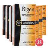 Bigen Permanent Powder Hair Color Oriental Black 59 (Pack of 36)