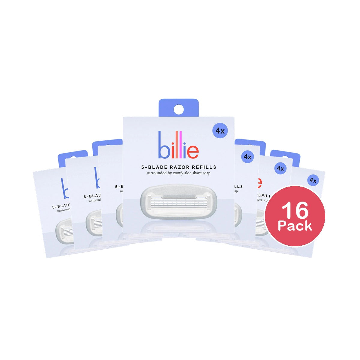 Billie Women's 5-Blade Razor Refill - 4ct 1.76Oz (Pack of 16)