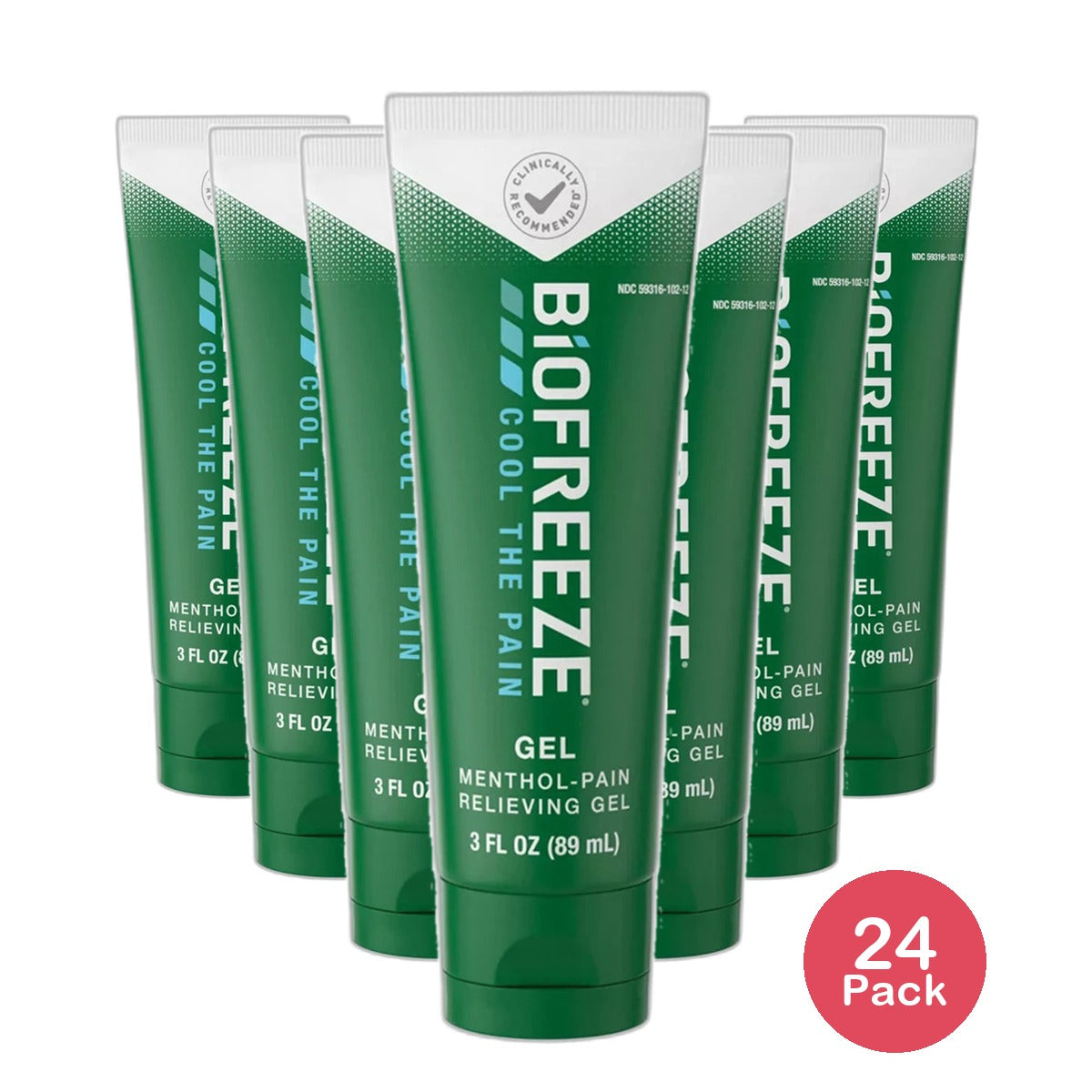 Biofreeze Pain Relieving Gel Arthritis Muscle Joint and Back Pain Relief 3Oz (Pack of 24)