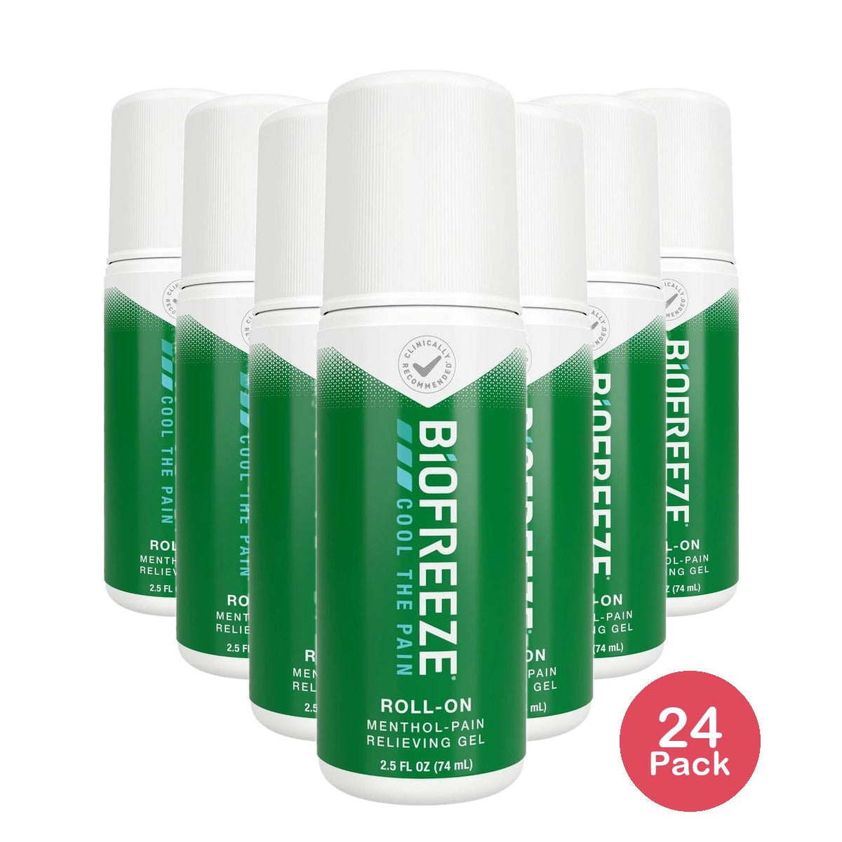 Biofreeze Pain Relieving Roll-On 2.5 Oz (Pack of 24)