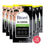 Biore Charcoal Deep Cleansing Blackhead Remover Pore Strips, Nose Strips For Dee 18.0 EA (Pack of 12)