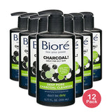Biore Free Your Pores Deep Pore Charcoal Cleanser For Oily Skin Face Wash 6.77Oz (Pack of 12)