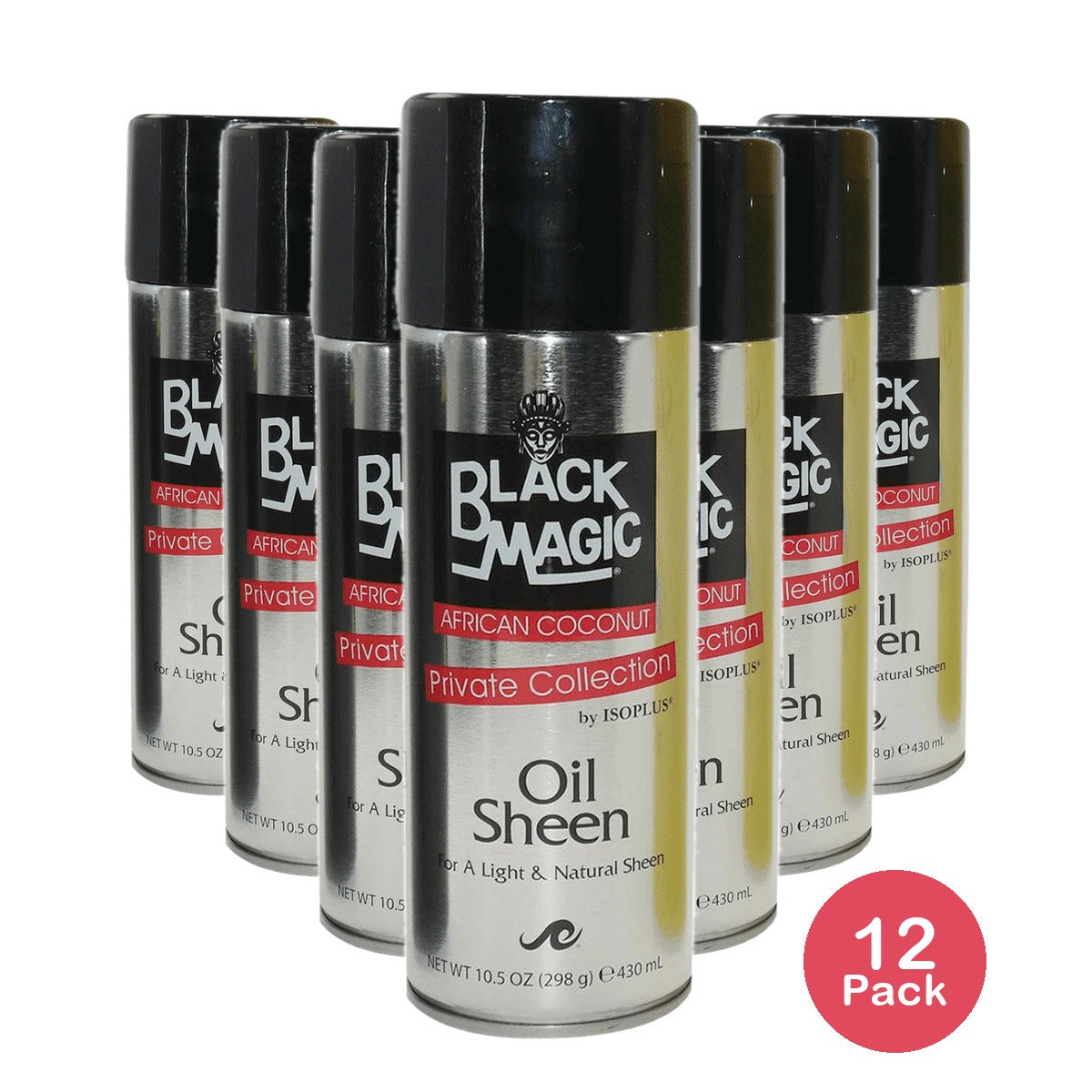 Black Magic African Coconut Oil Sheen For Natural and Chemically RelAxed Hair 1 10.5 Oz (Pack of 12)