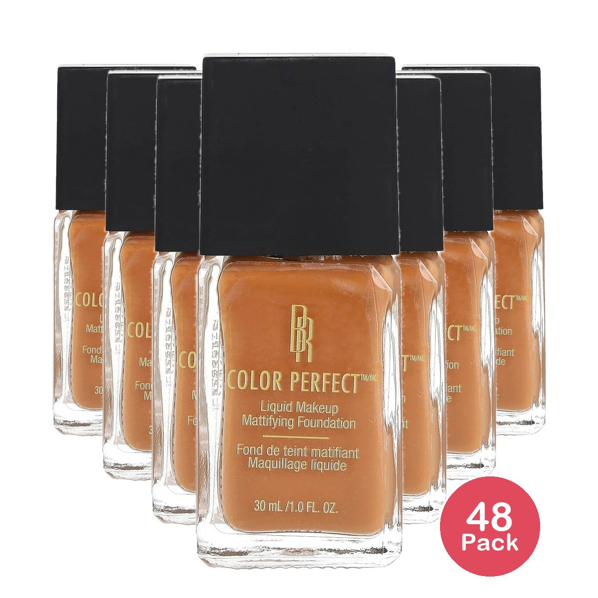 Black Radiance Color Perfect Liquid Foundation Makeup - Rum Spice 1. Oz (Pack of 48)
