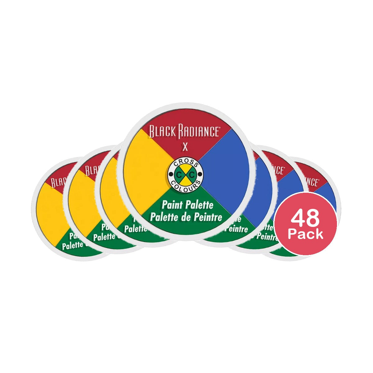 Black Radiance Cross Colors Paint Palette - 0.52oz (Pack of 48)