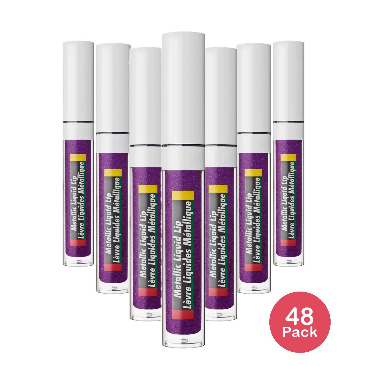Black Radiance Cross Colours Metallic Liquid Lip in Hyped Up Purple (Pack of 48)